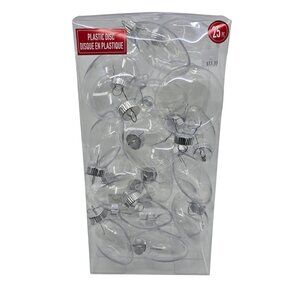 Make Market Clear Fillable DIY Disc-shaped Christmas Ornaments 25 Pc NEW